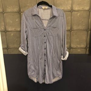 Button up striped dress